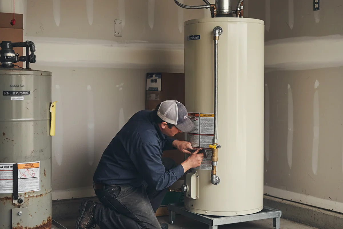 Water heater and shutoff valve replacement in Ruffs Dale